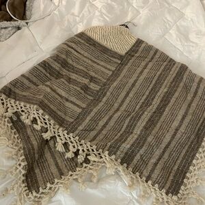 Authentic brown poncho